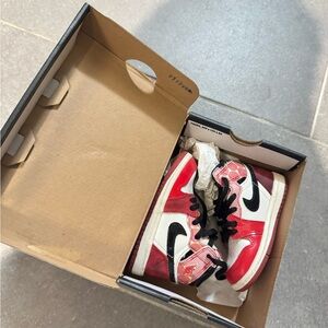 Jordan Kids Red and White Sneakers